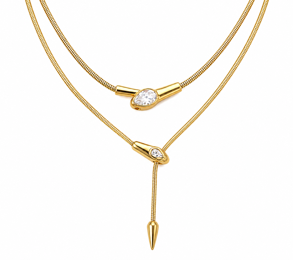 Daisy Allure™Celestial Drop Necklace Elegant Y-necklace design  Sparkling crystal accents Lightweight and comfortable for everyday wear